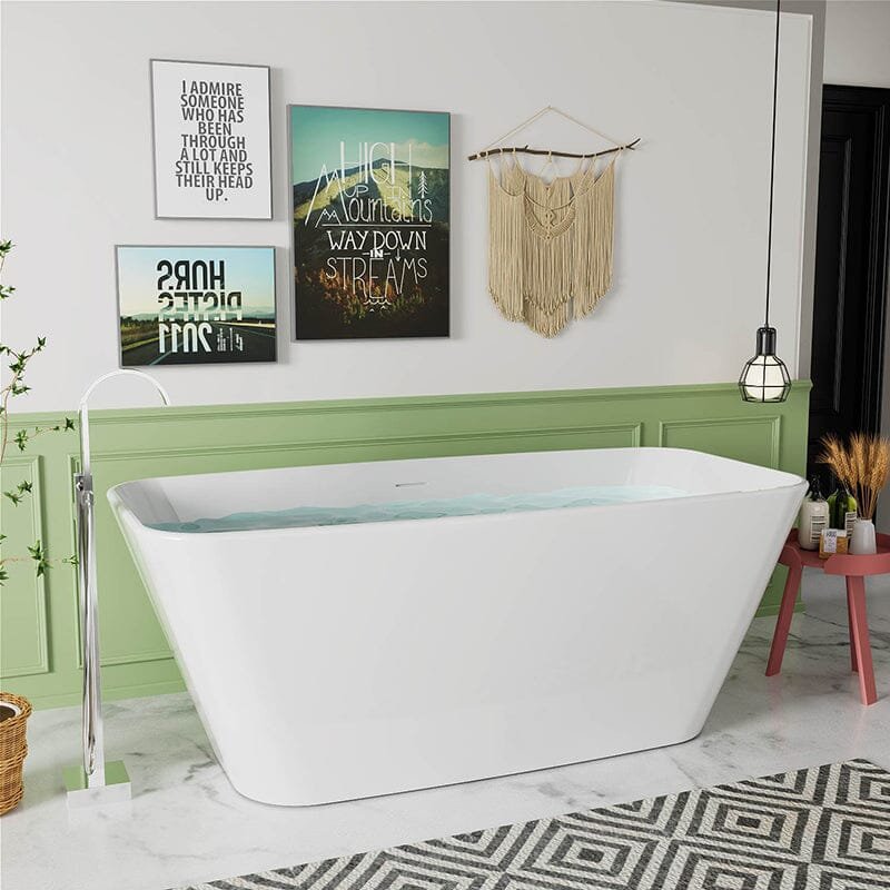 Freestanding Rectangular Acrylic Bath – view 3