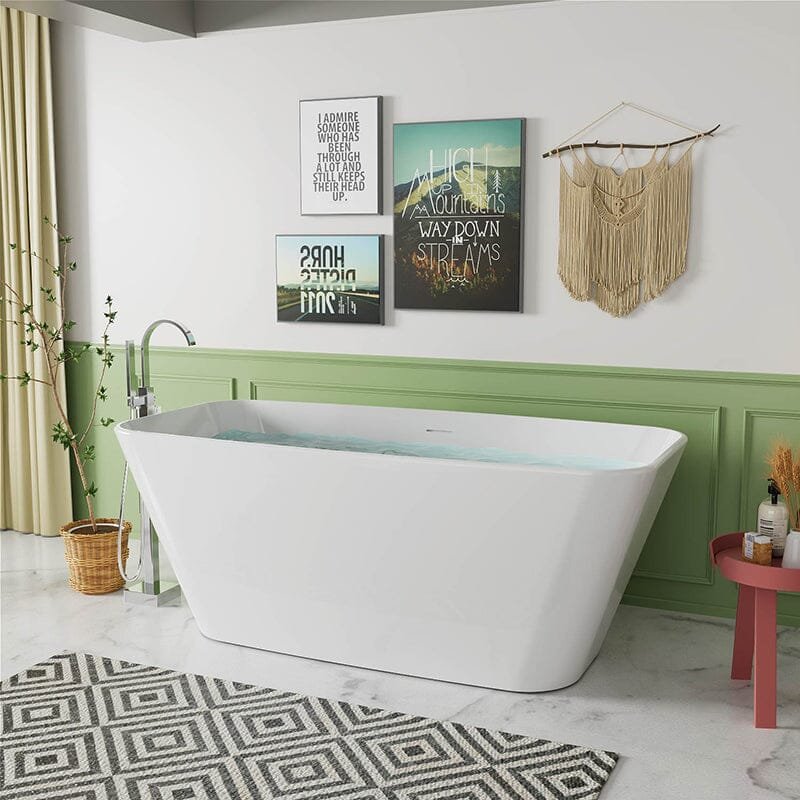Freestanding Rectangular Acrylic Bath – view 4
