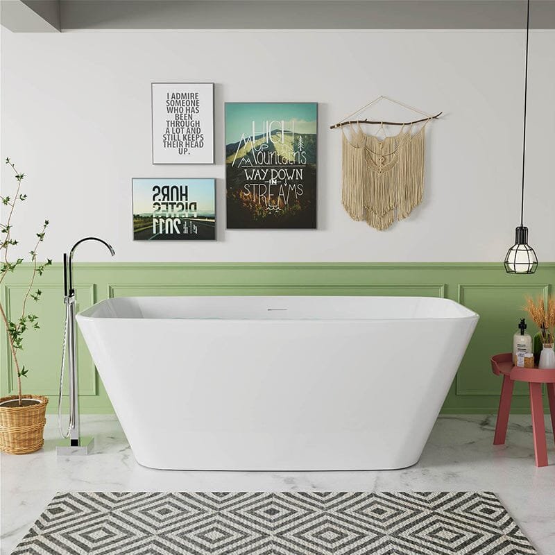 Freestanding Rectangular Acrylic Bath