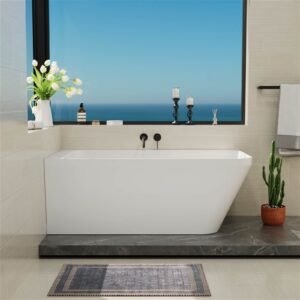 Eckbadewanne Massivstein – Platzsparend & Robust