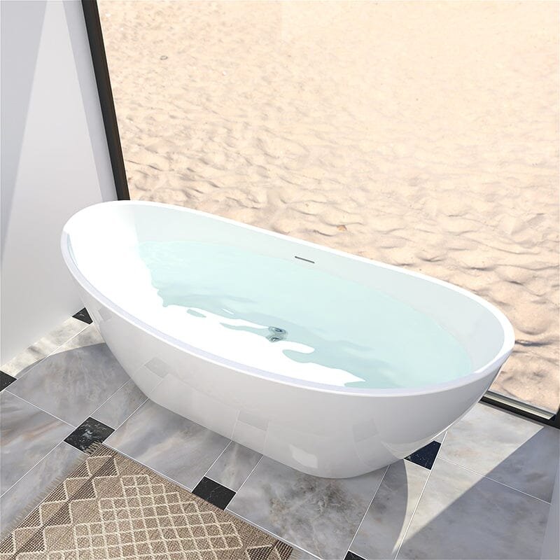 Freistehende Acryl-Badewanne Slipper-Form 170 cm – Bild 2