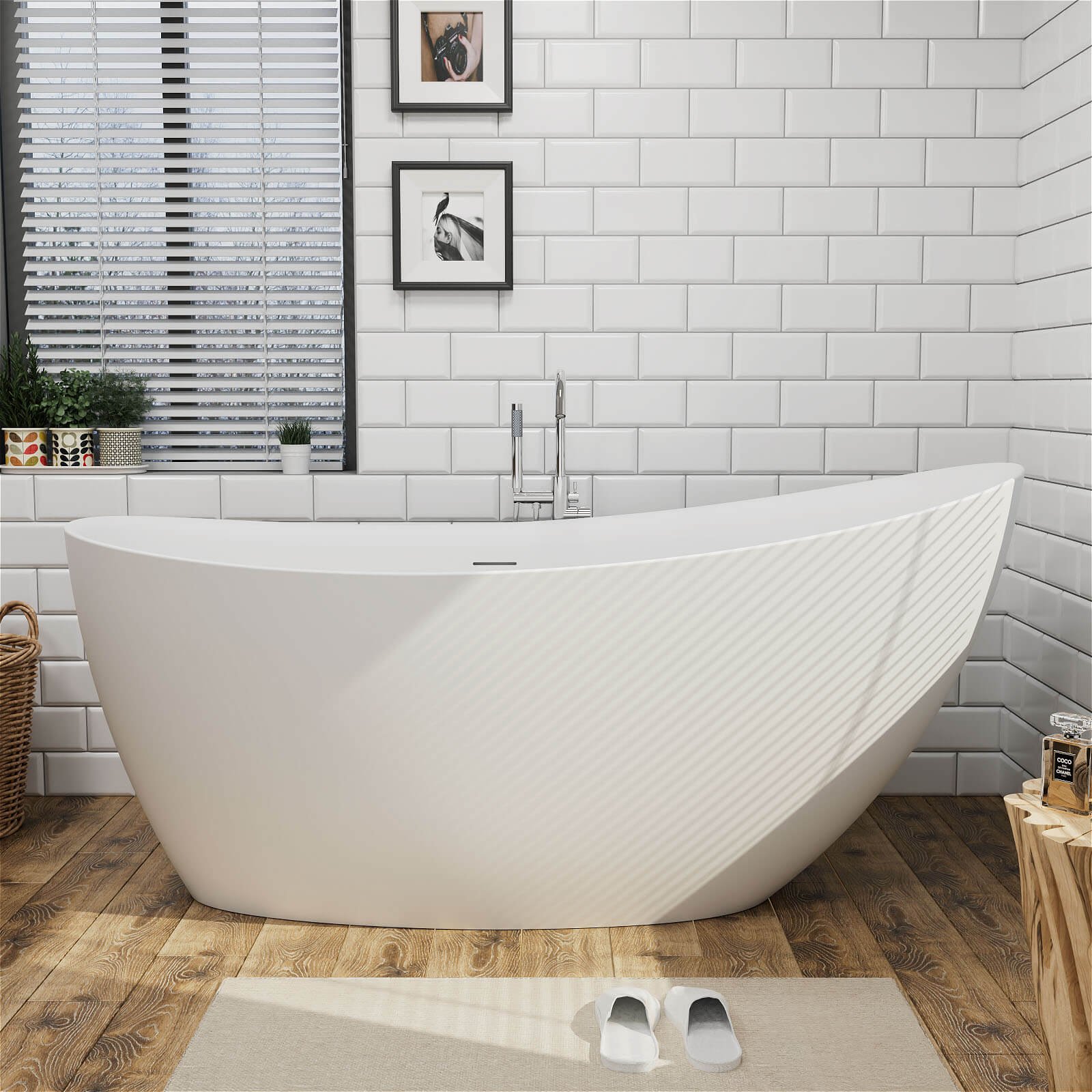 Freestanding Cast Mineral Bath
