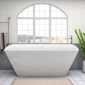 Freestanding Trapezoidal Acrylic Bathtub