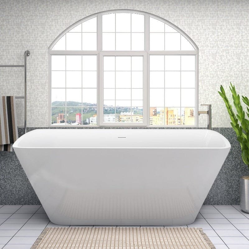 Freestanding Trapezoidal Acrylic Bathtub