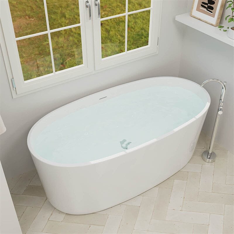 Freistehende Acryl-Badewanne „Emotion“ – Oval & Modern – Bild 3