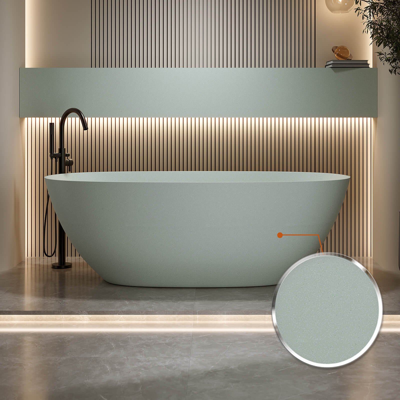Turquoise Designer Double Bathtub – view 4