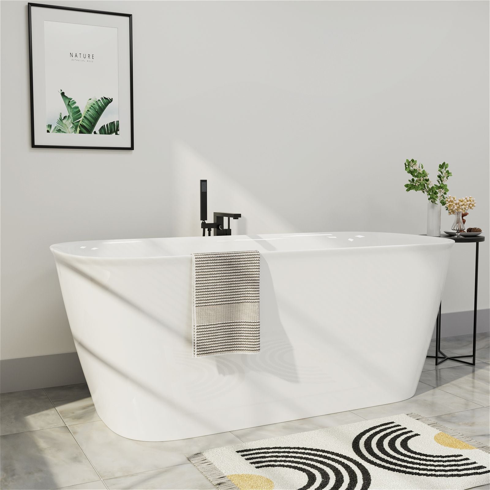 Freestanding Acrylic Bathtub with – view 1