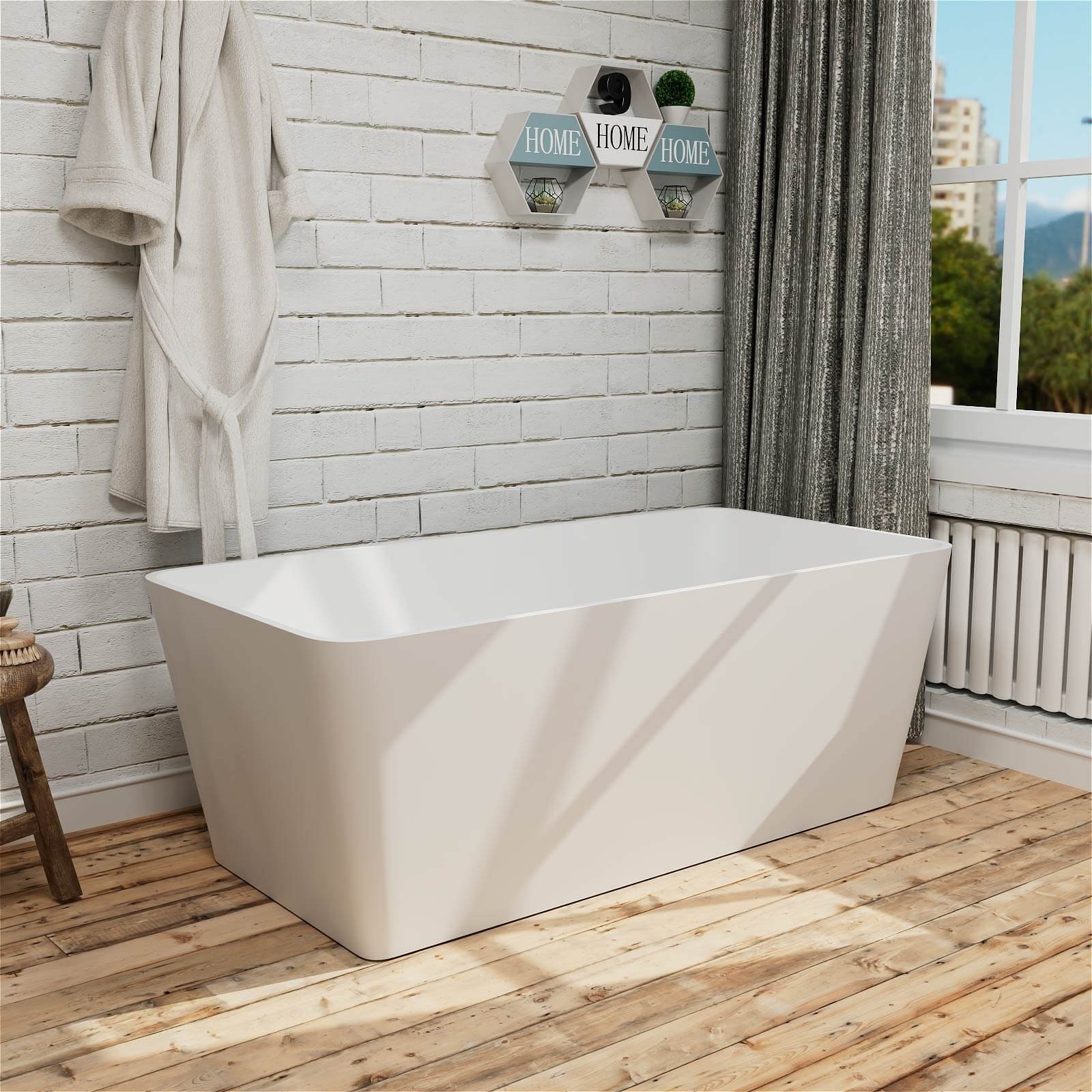 Freestanding Mineral Cast Bath – view 3