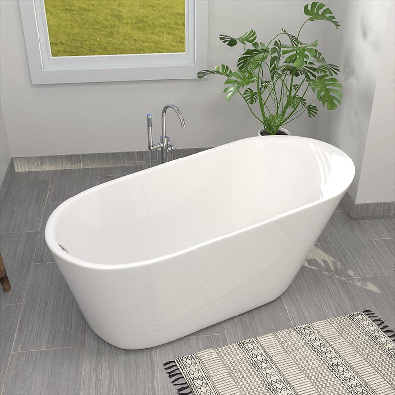 Freestanding Trapezoidal Acrylic Bath – view 1