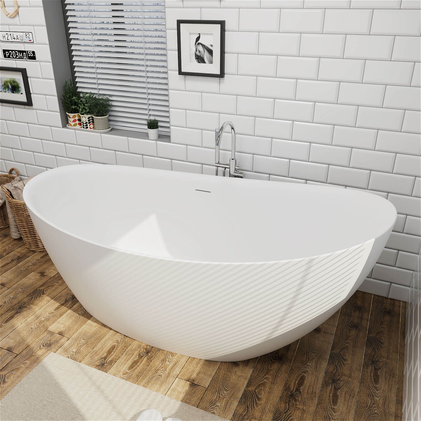 Freestanding Cast Mineral Bath – view 2