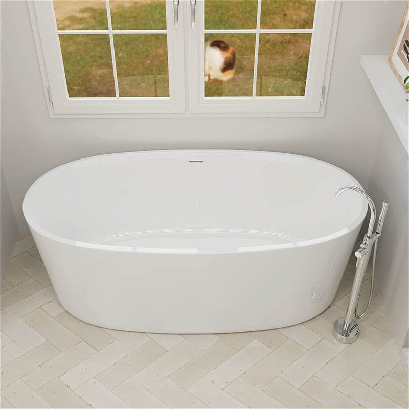 Freistehende Acryl-Badewanne „Emotion“ – Oval & Modern – Bild 4