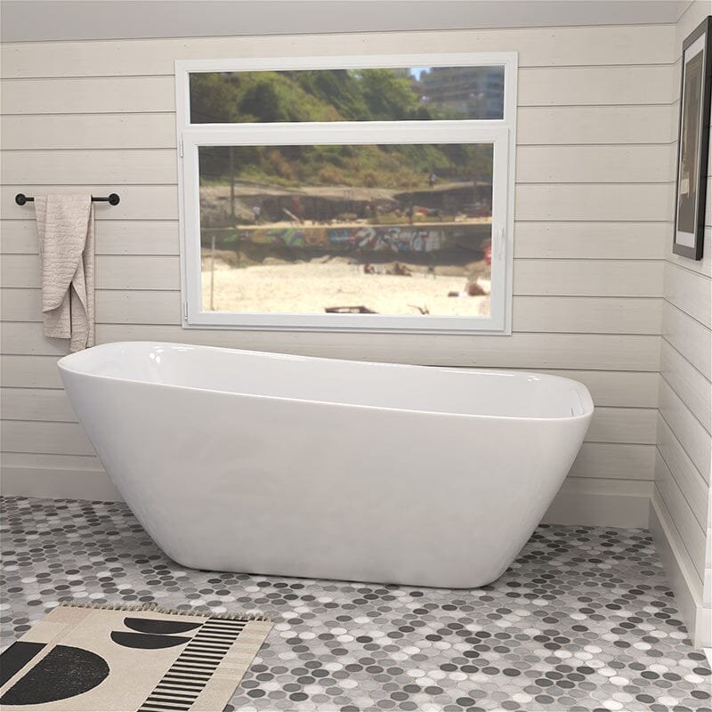 Freestanding Acrylic Slipper Bath – view 1
