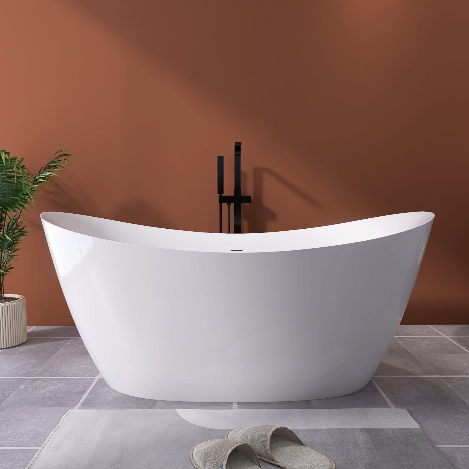Freestanding Double Slipper Bath