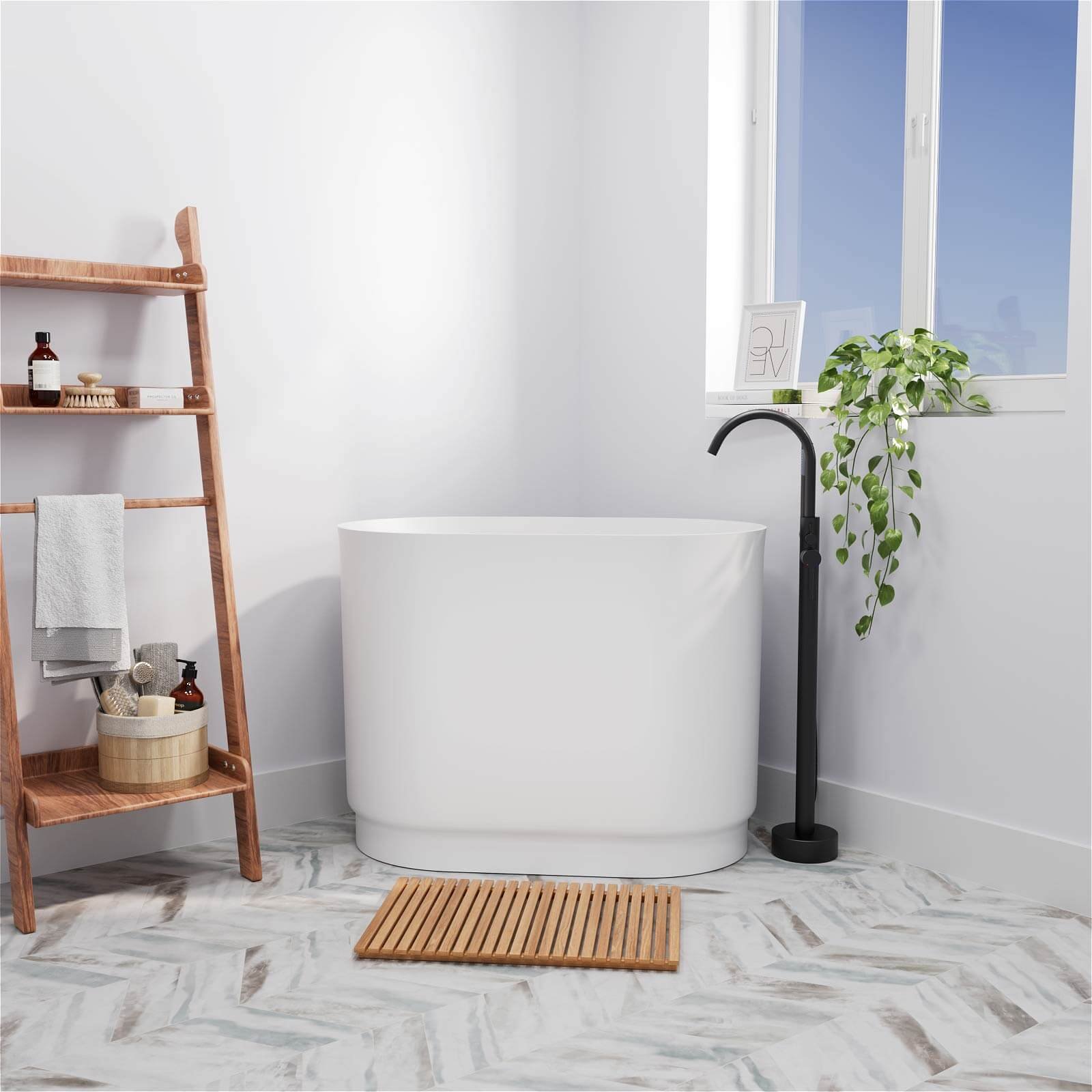 Japanese Oval Soaking Tub – view 4