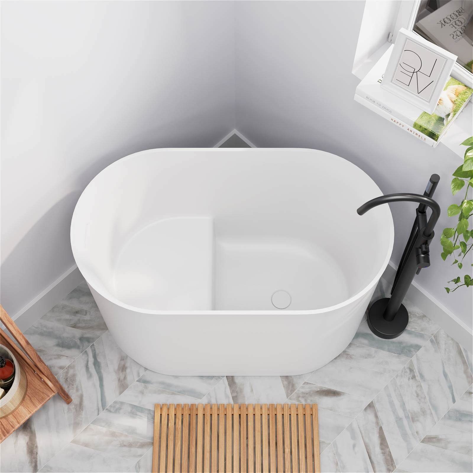 Japanese Oval Soaking Tub – view 1