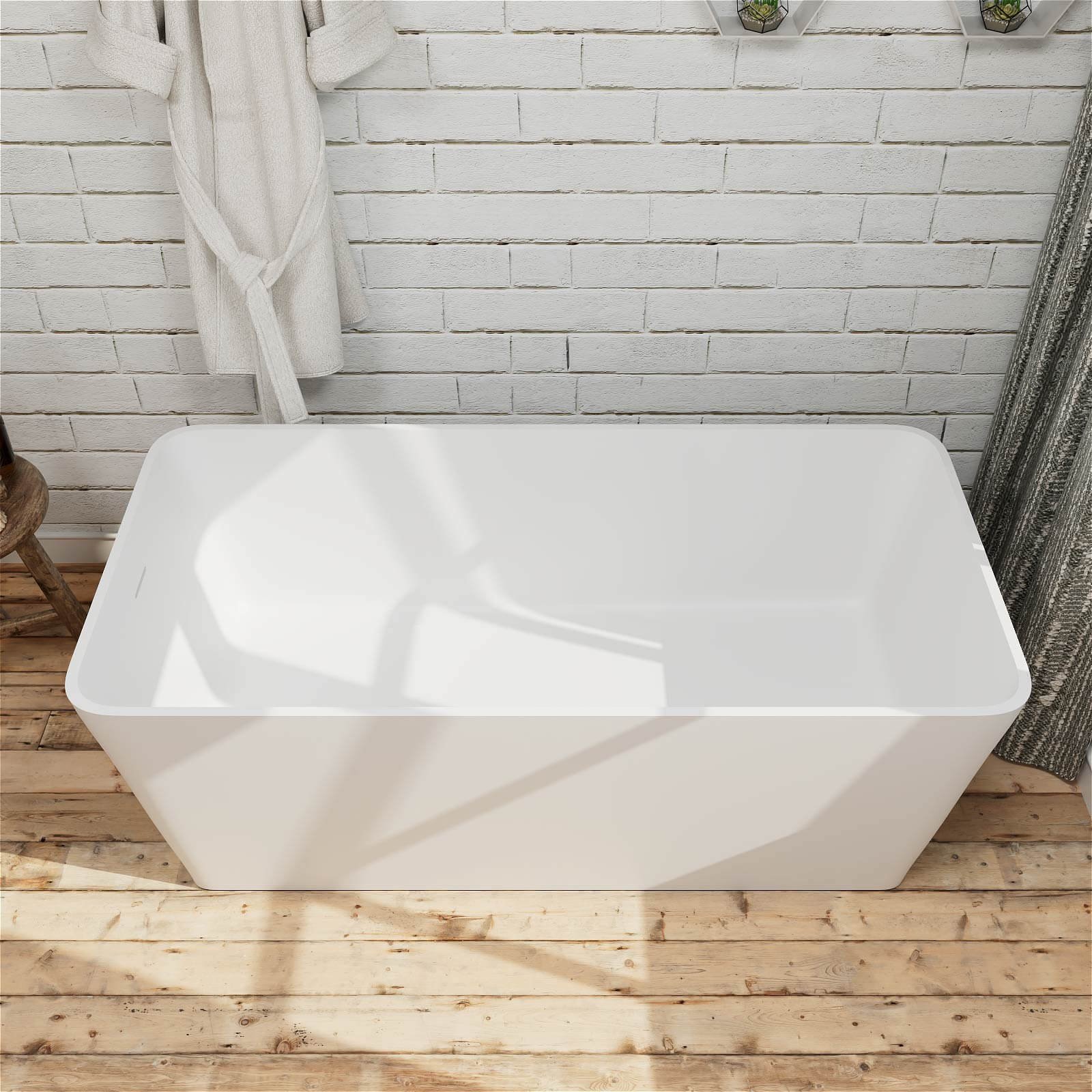 Freestanding Mineral Cast Bath – view 2