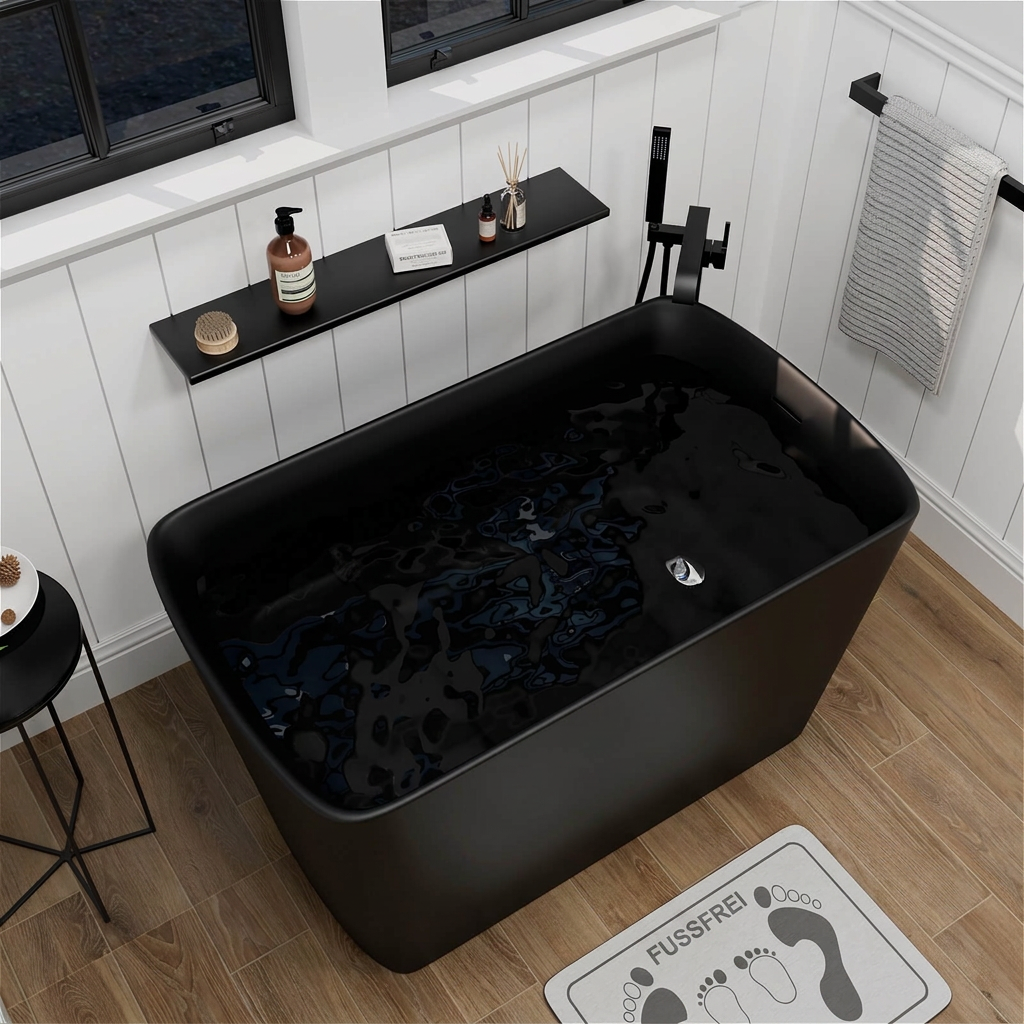 Deep Freestanding Black Soaking – view 4