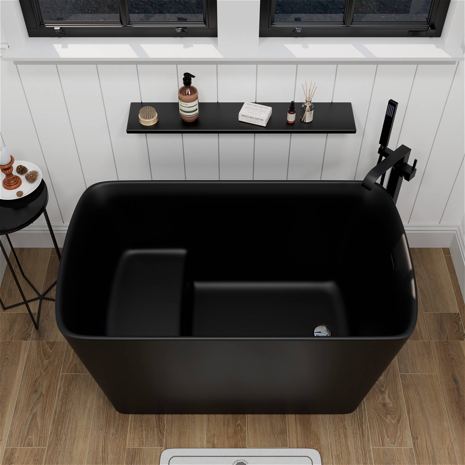 Deep Freestanding Black Soaking – view 3