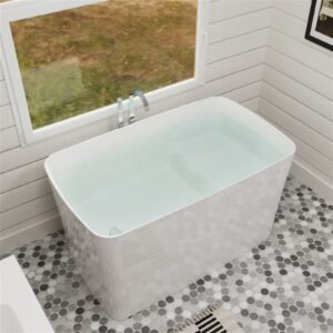 Compact Rechteck Badewanne mit Sitz – Freistehend