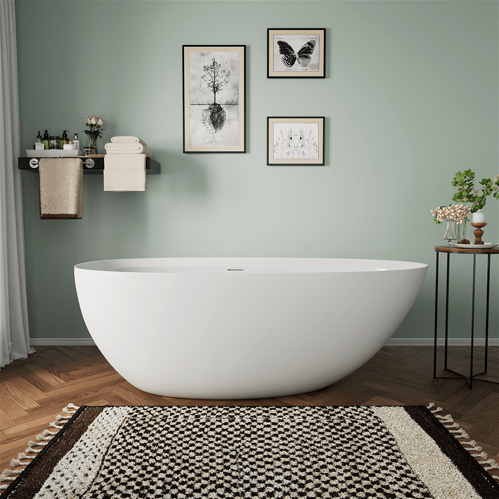 Freestanding Solid Surface Oval – view 1