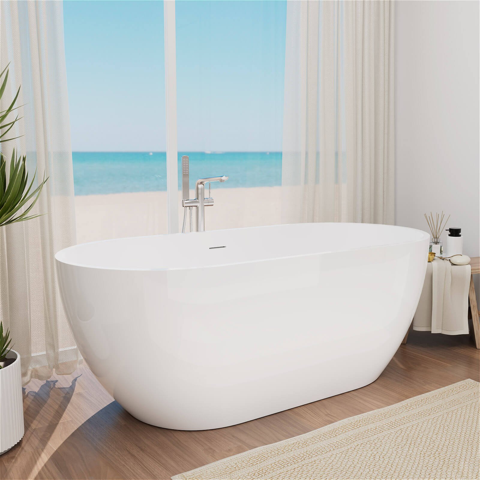 Freestanding Oval Bathtub – view 2