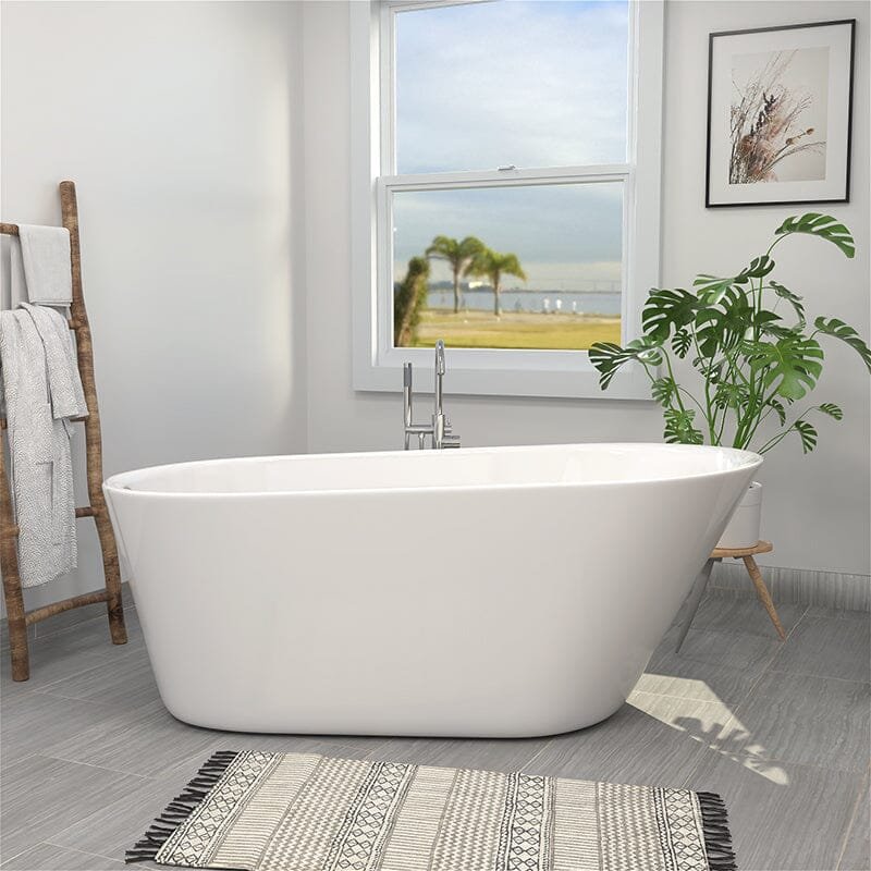 Freestanding Trapezoidal Acrylic Bath