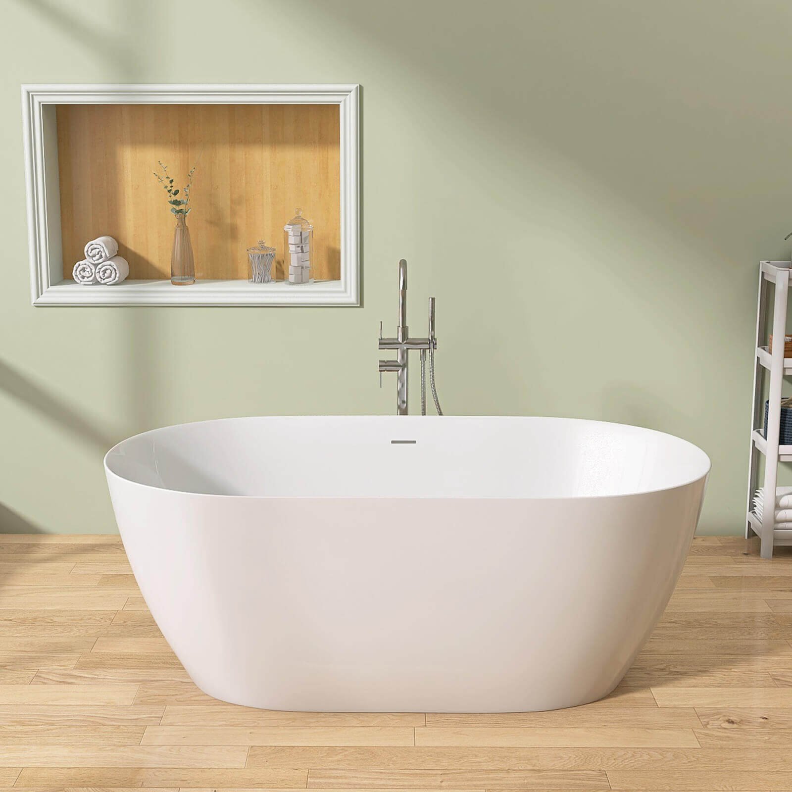 Freestanding Oval Acrylic Bathtub