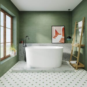 Compact Deep Soaking Acrylic Bath – Pure Relaxation