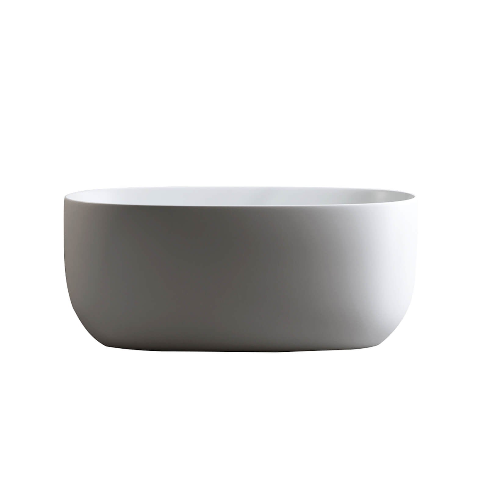 Freistehende Solid Surface Badewanne 130cm – Mattweiß – Bild 5