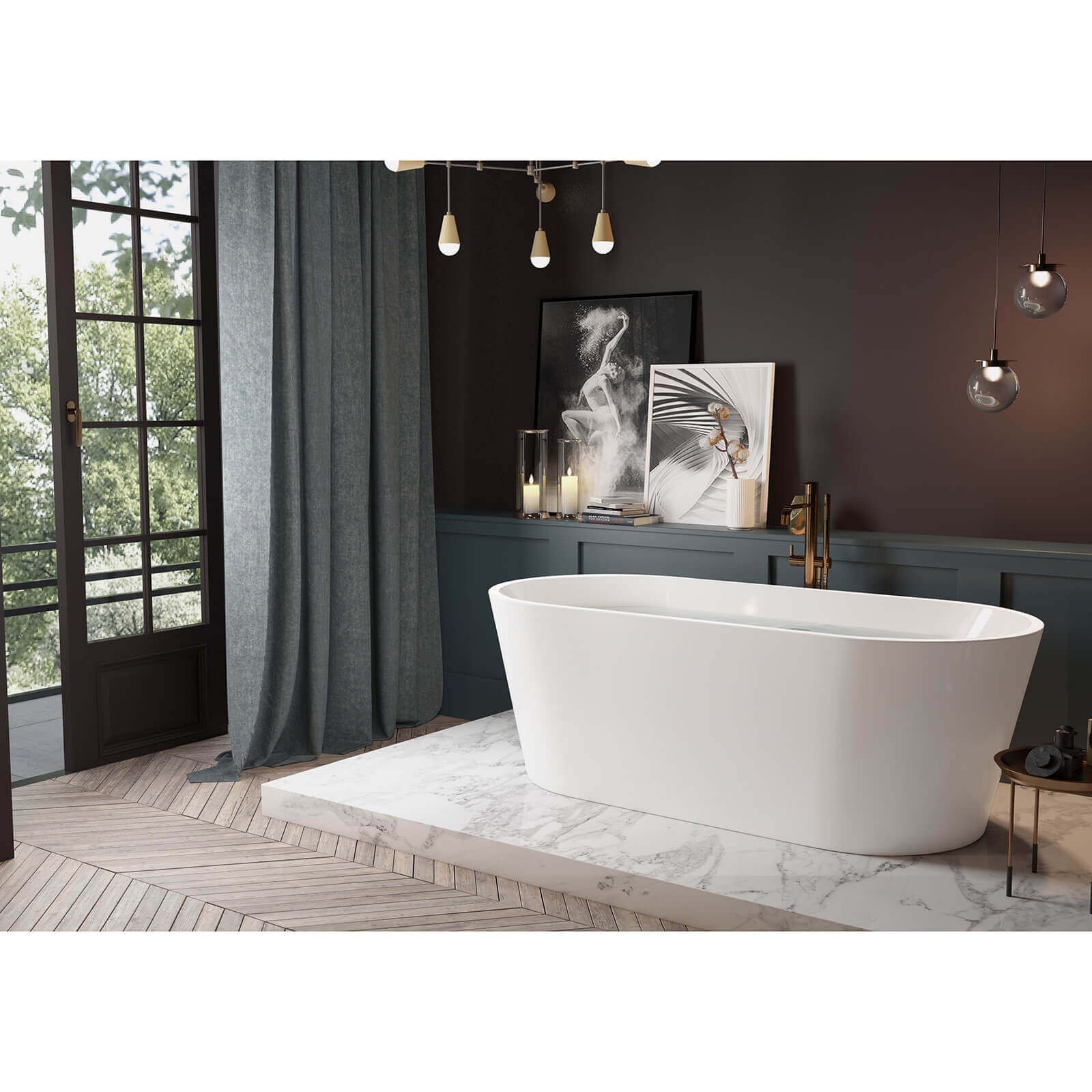 Freestanding Oval Bathtub – view 1