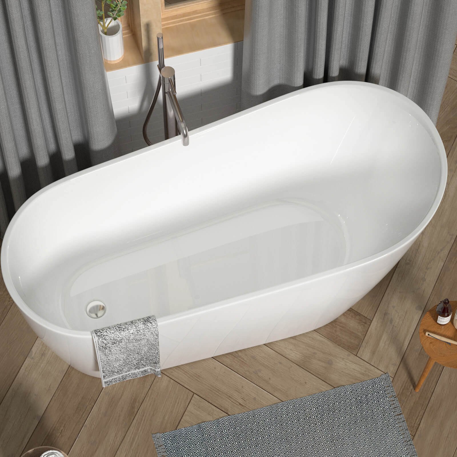 Freestanding Acrylic Bath 137 – view 2