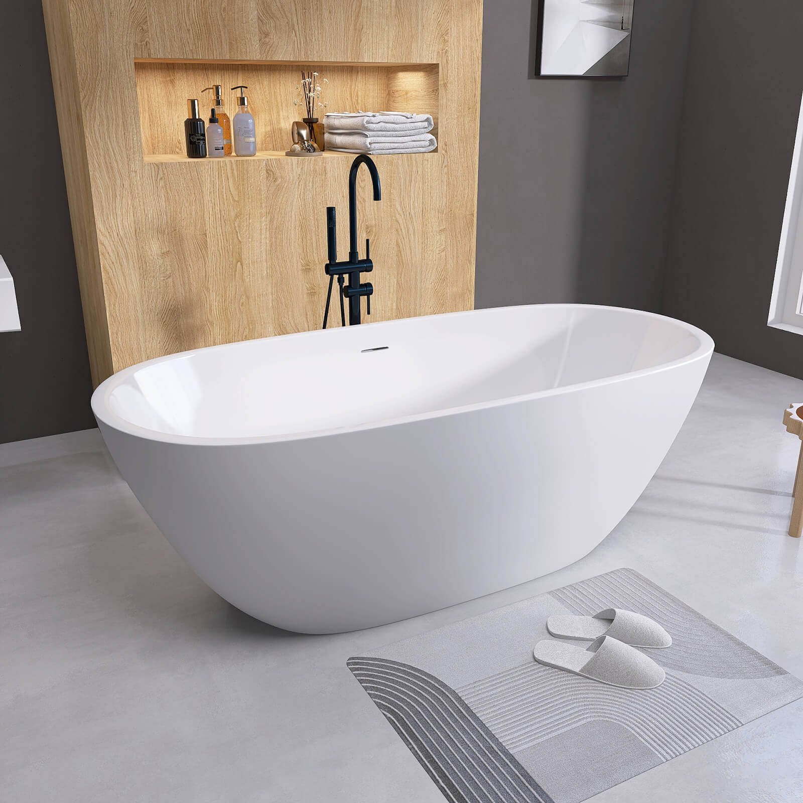Freestanding Oval Bathtub – view 1