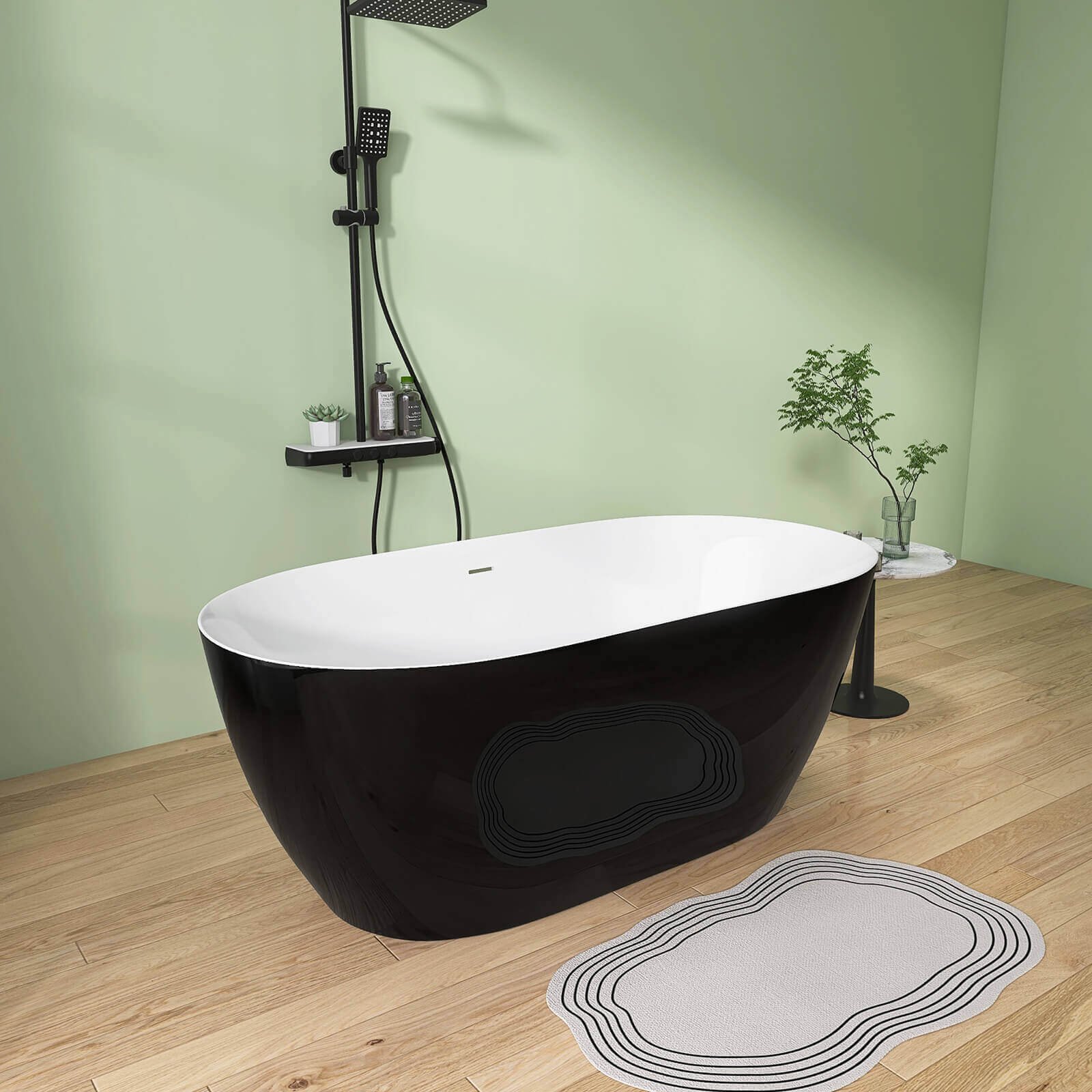 Oval Acrylic Bathtub – view 1