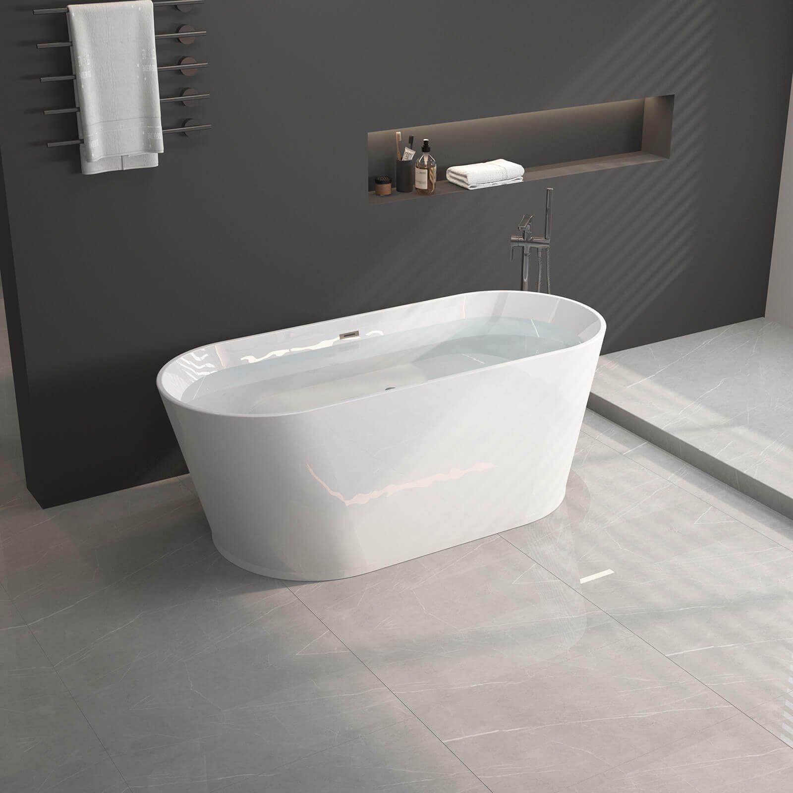 Freestanding Acrylic Bath – view 1