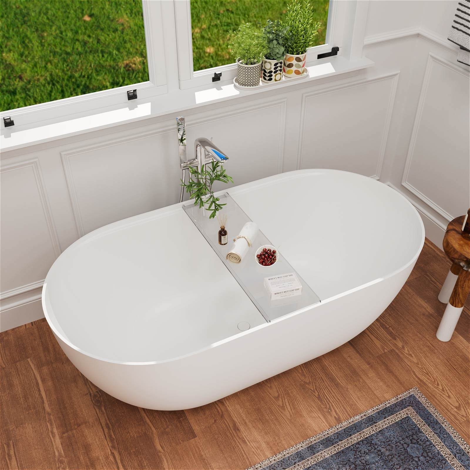 Freestanding Oval Wellness Bathtub