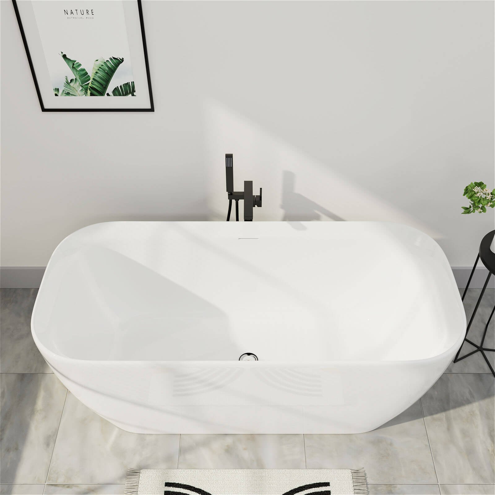 Freestanding Acrylic Bathtub "Wellness – view 3