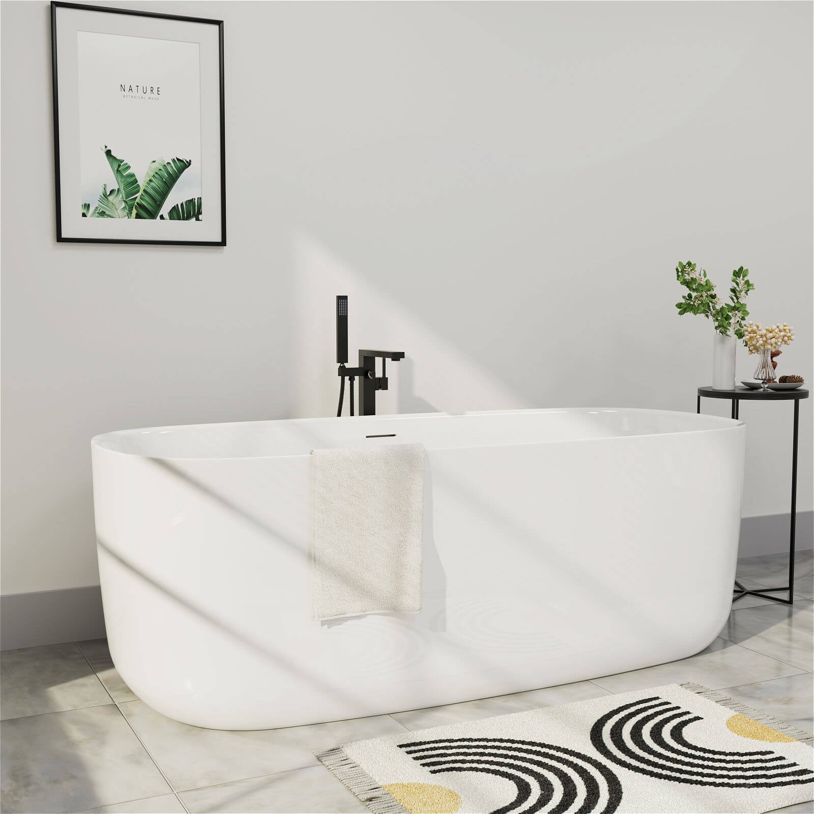 Premium Freestanding Rectangular Bath – view 1