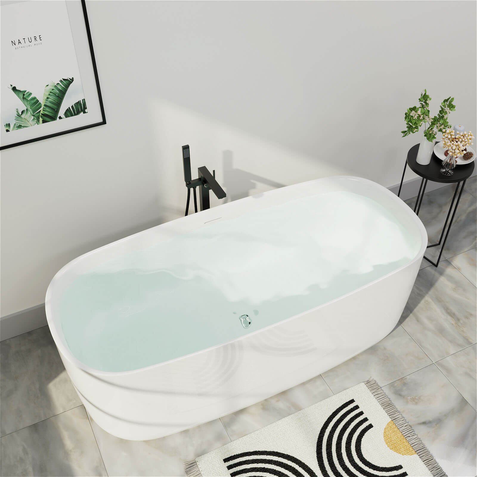 Premium Freestanding Rectangular Bath – view 2