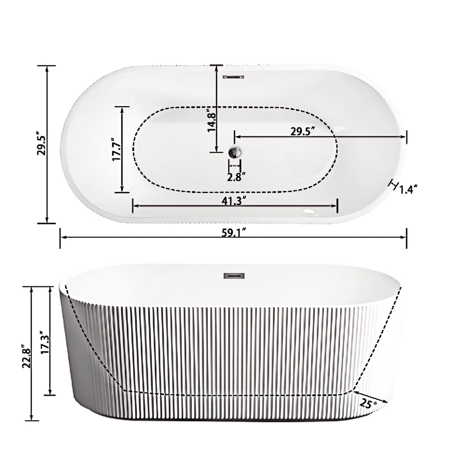 Freestanding Oval Bath – view 3