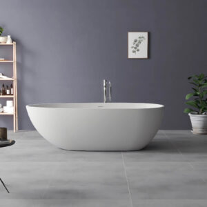 Freestanding Ceramic Bathtub – Egg Shape for Your Dream Bathroom