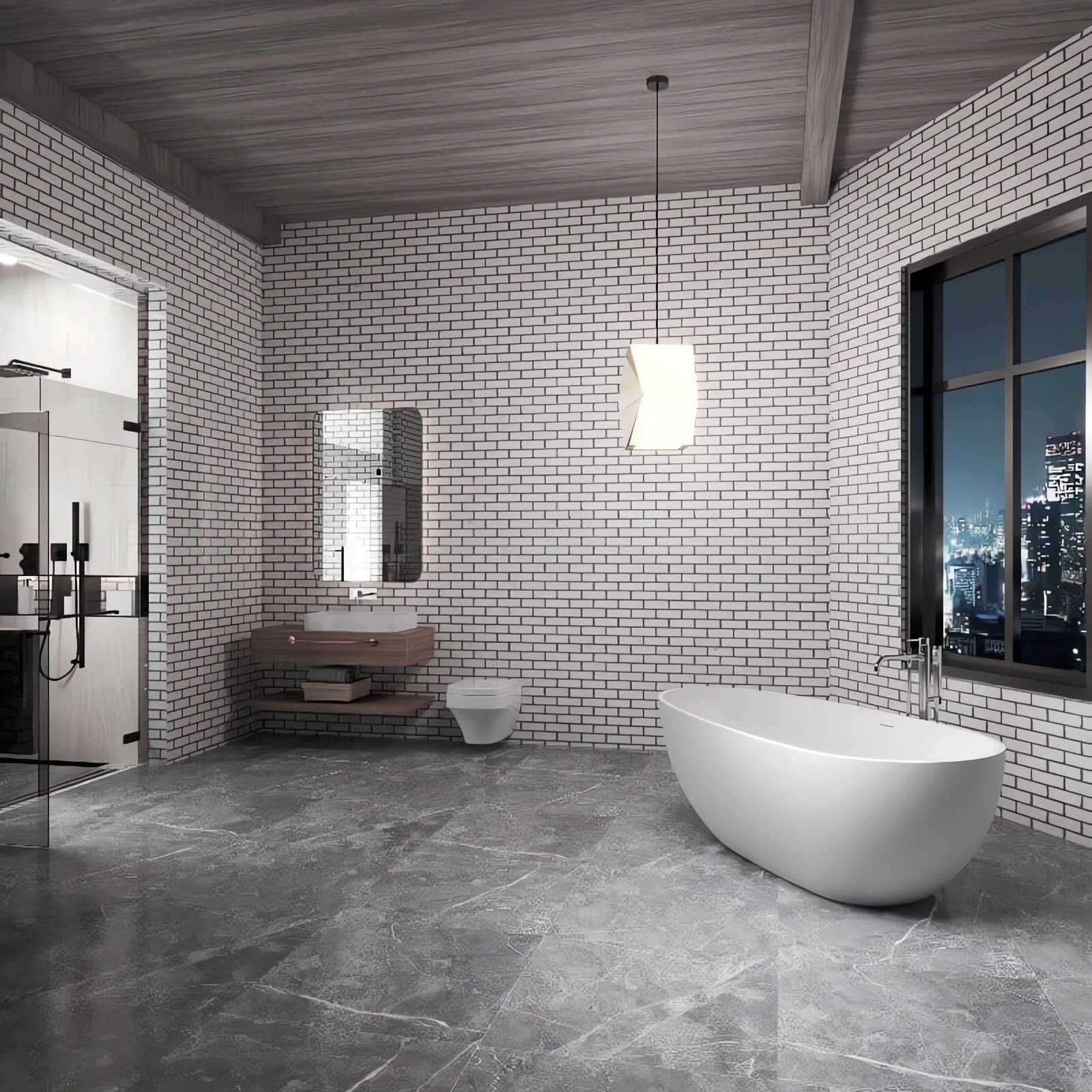 Freestanding Ceramic Bath – view 1