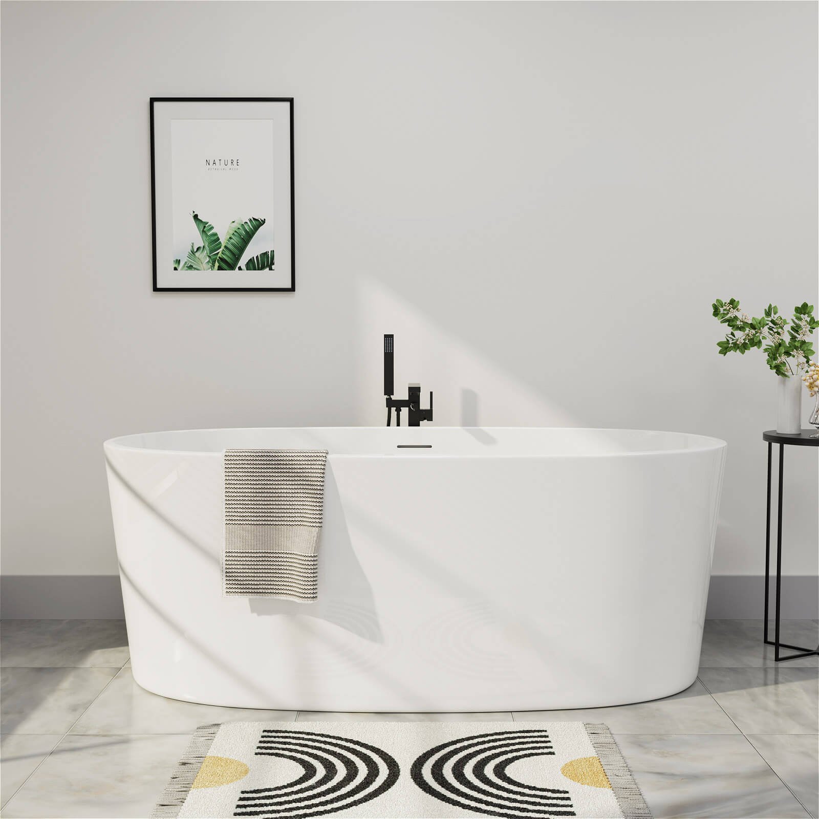 Freistehende Design-Badewanne – Modern & Komfortabel