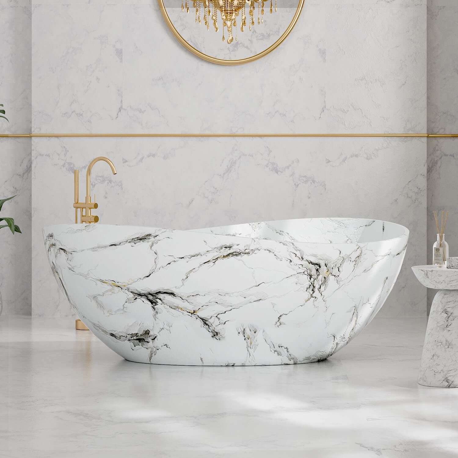 Freestanding Bath "Wellenzauber" in