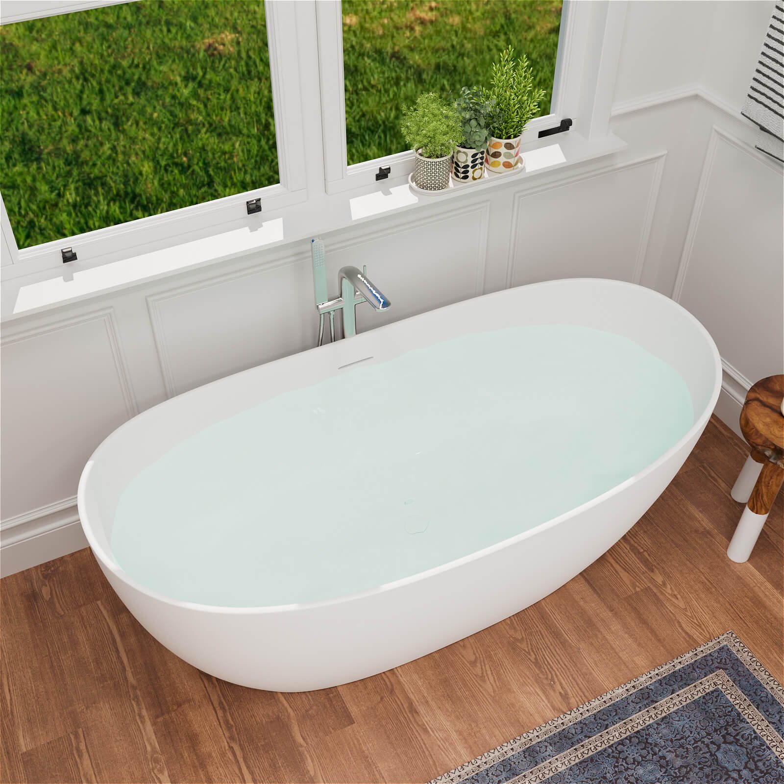 Freestanding Stone Resin Bath – view 3