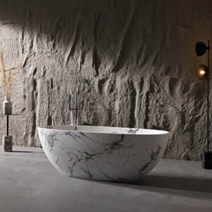 Freestanding Bath "Carrara" Marble