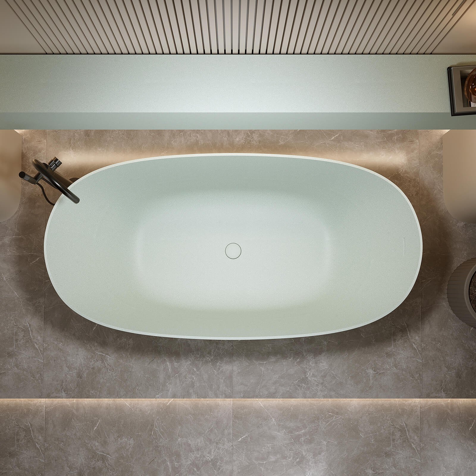 Wellness-Badewanne Oval Türkis – Ergonomisch & Elegant – Bild 2