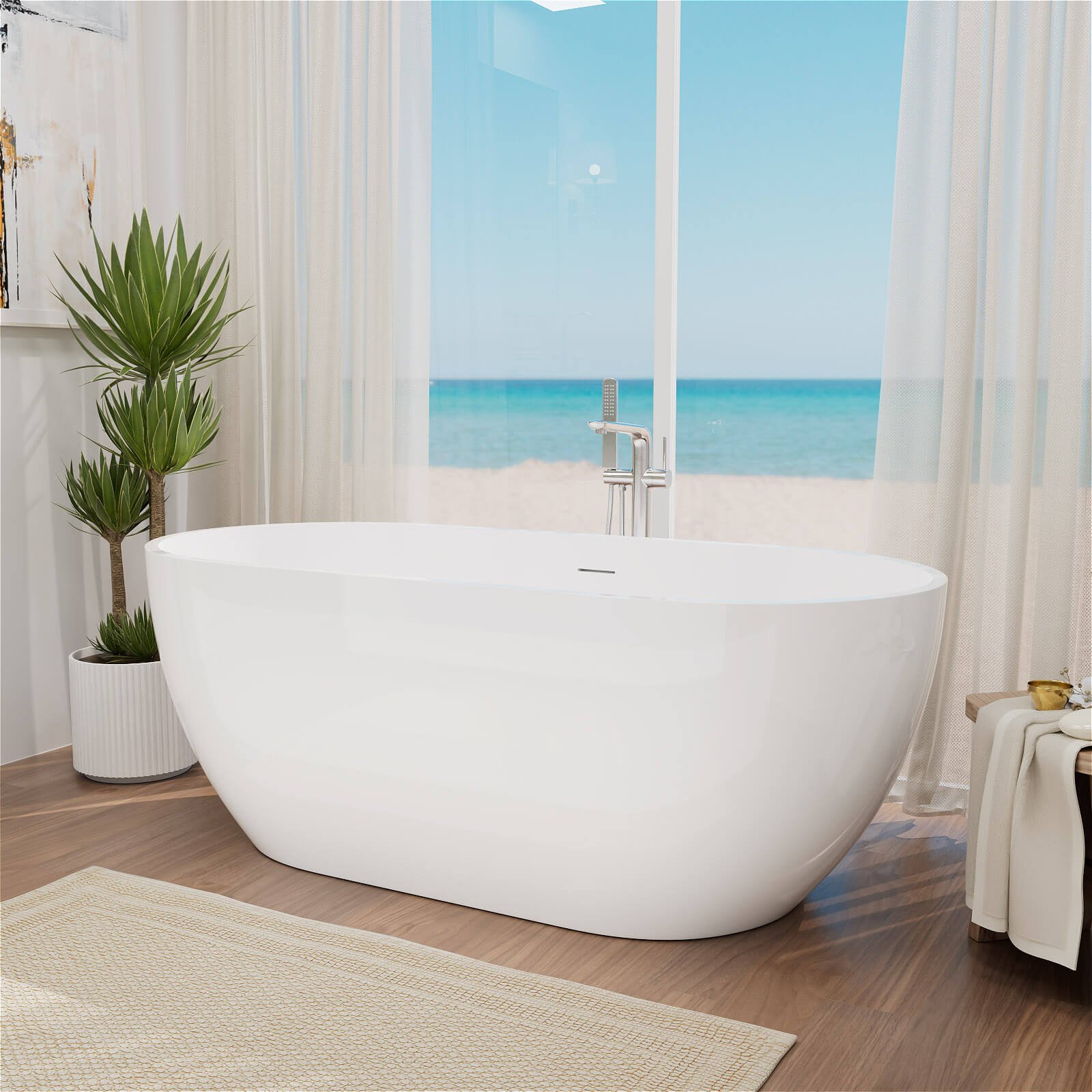 Freestanding Oval Bathtub – view 1