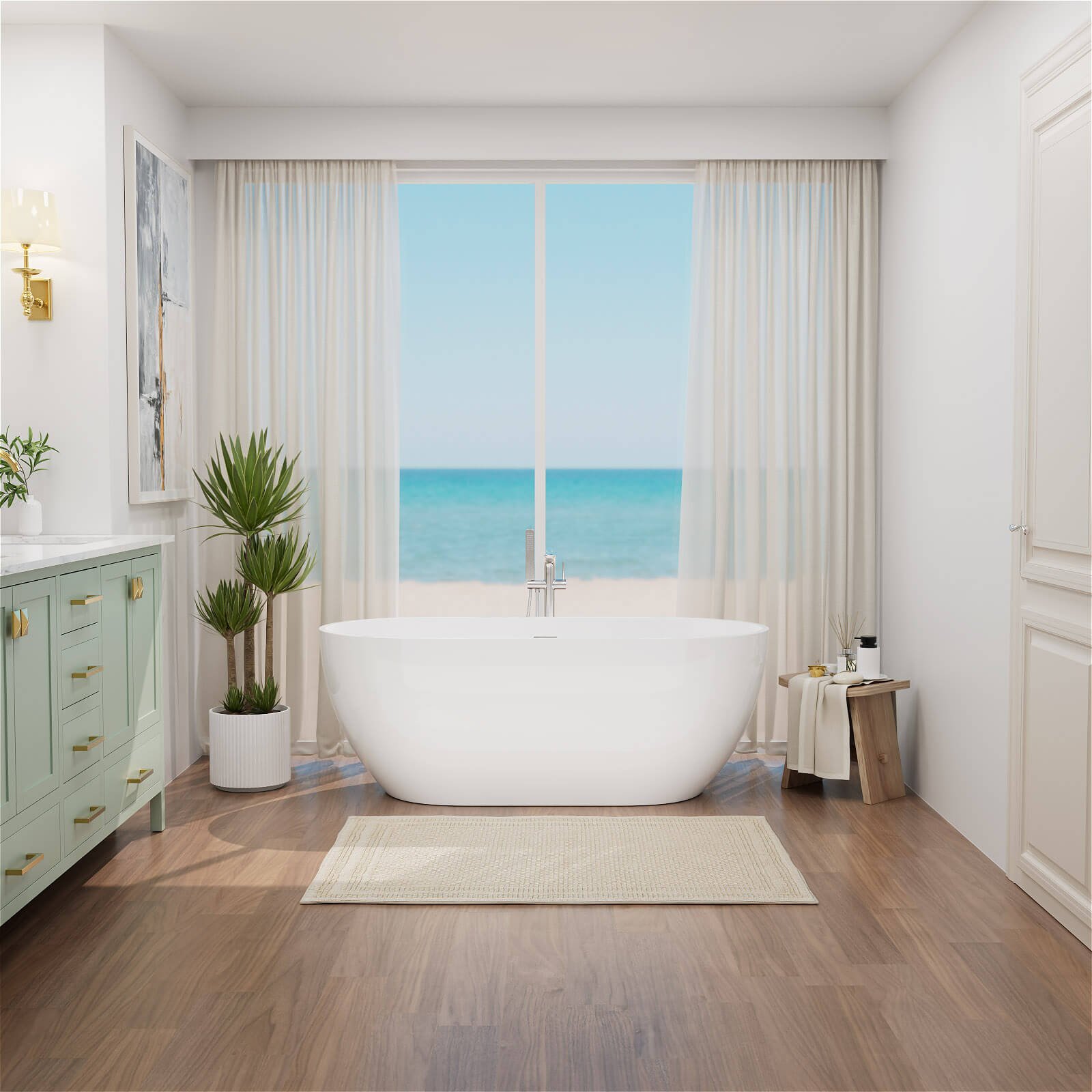 Freestanding Oval Bathtub – view 4