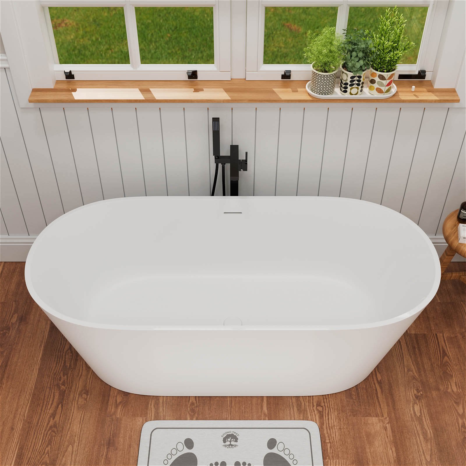 Freestanding Oval Stone Resin – view 4