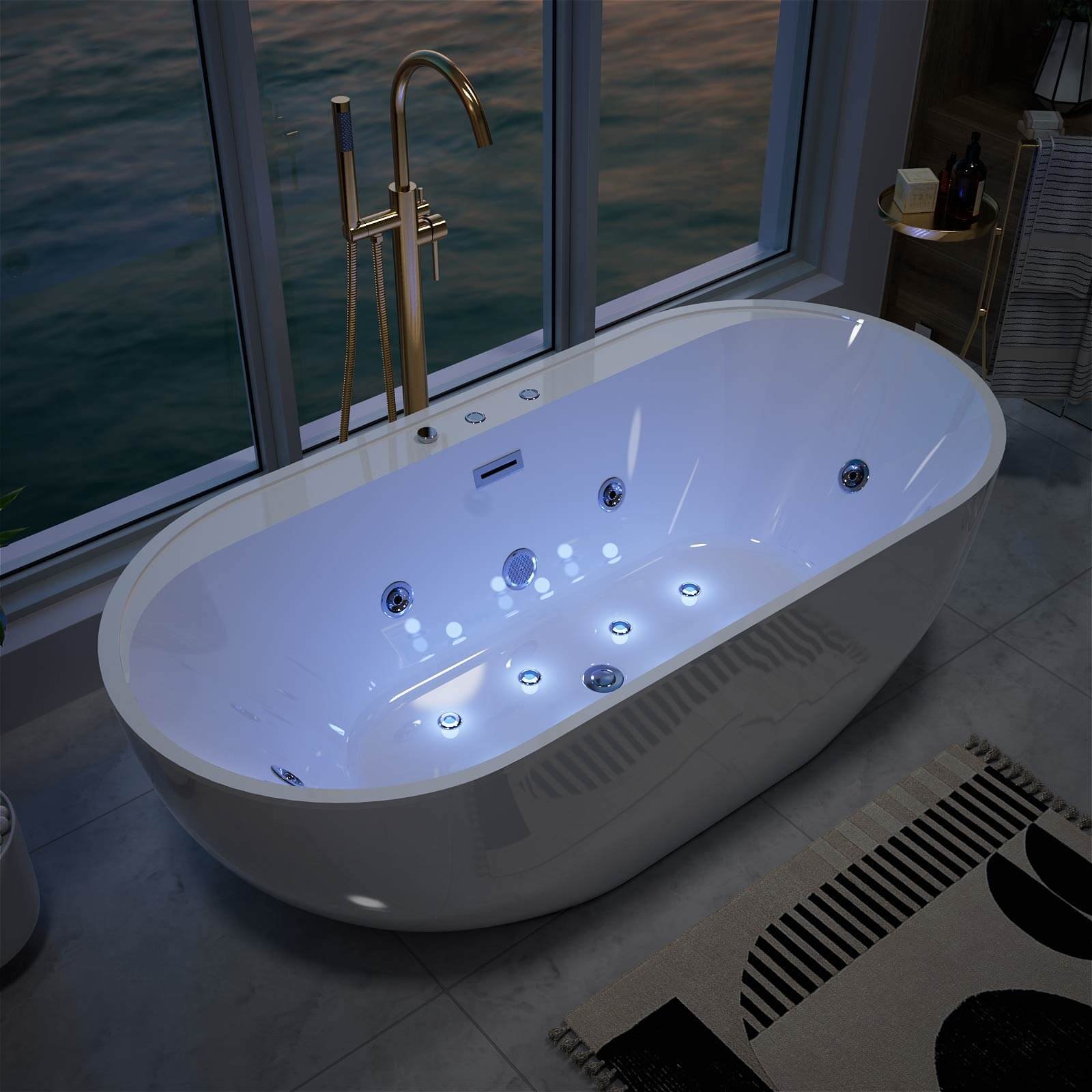 Premium Whirlpool Bath 170cm